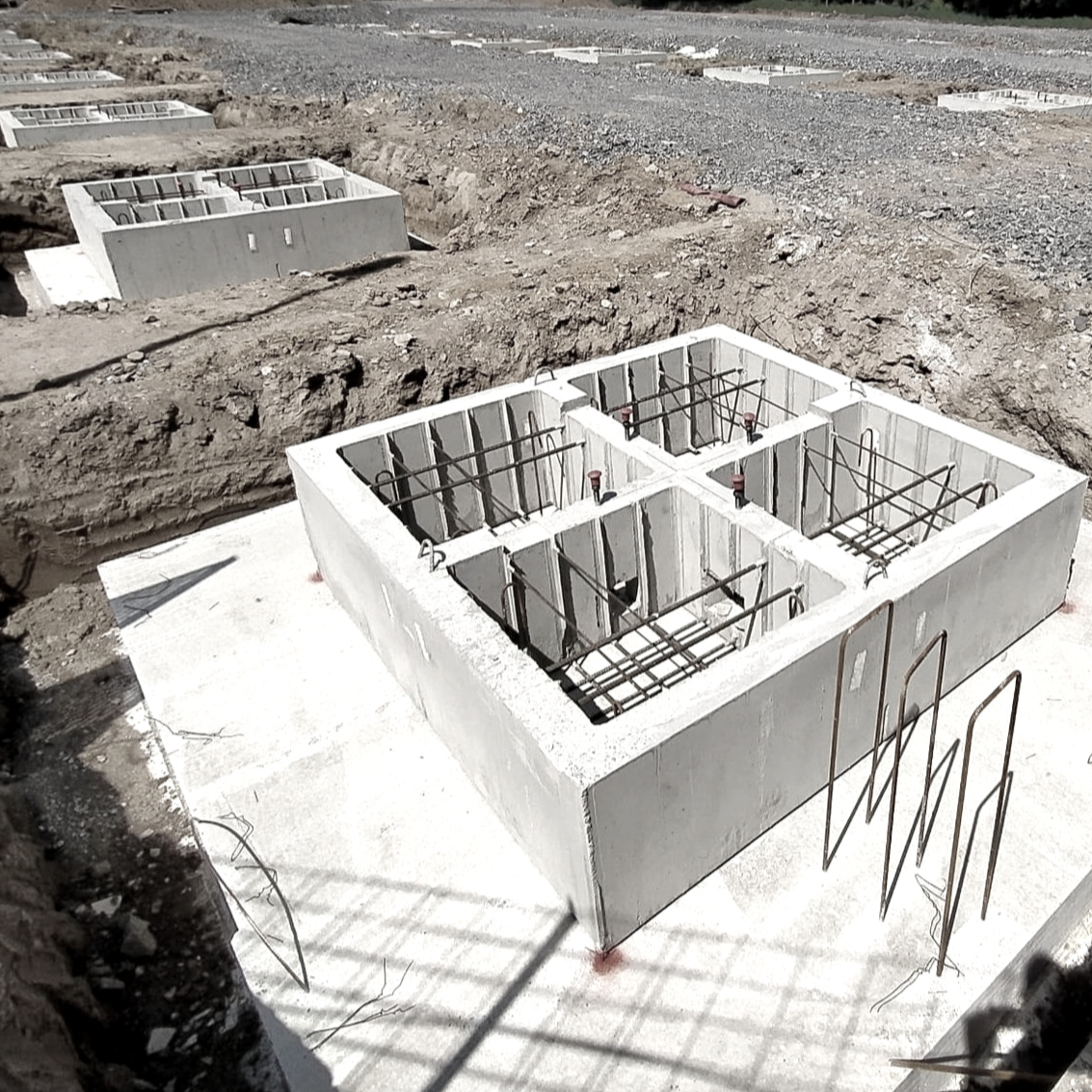 Precast foundations pads and ground beams category